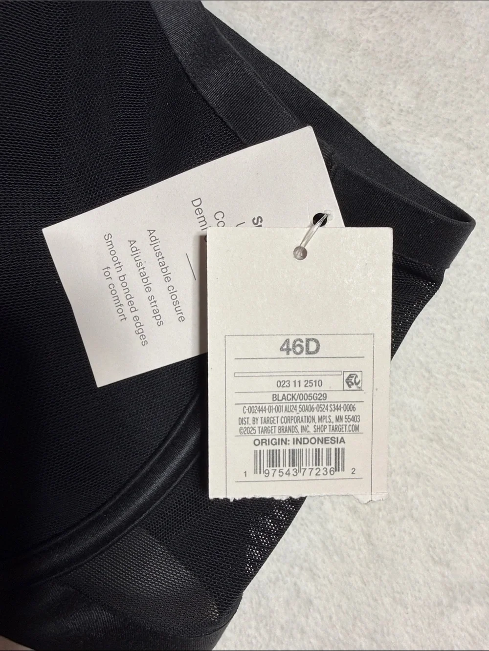 Auden Black Underwire Full Coverage Bra